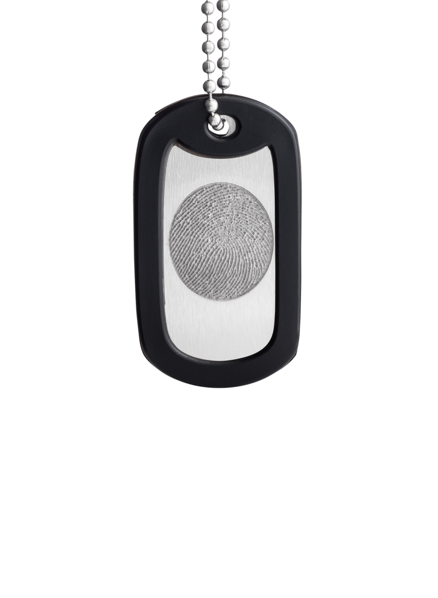 Thumbprint dog tag cheap